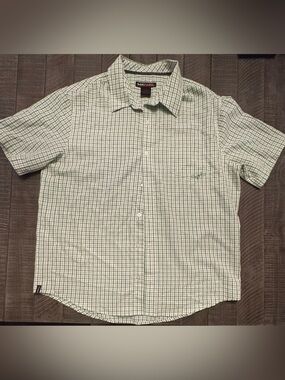 Y2K Tony Hawk Green Plaid Button Up